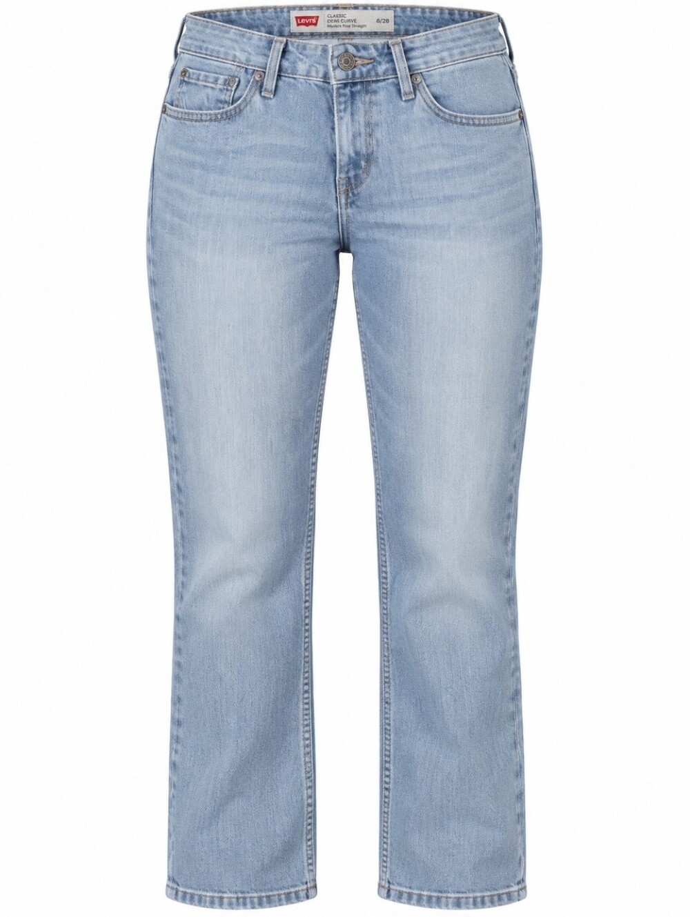 LEVI STRAUSS | Classic Light Blue Demi Curve Modern Rise Straight Leg Jeans | 6